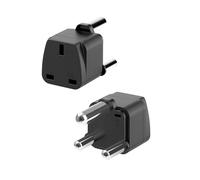 HKFENG South Africa Plug Adapter UK To South Africa Plug Adapter 3-Pin South Africa Power Adapter (Type M) with Ground Protection, for South Africa Namibia Swaziland Lesotho (Black 2 Pack)