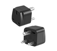 HKFENG UK to India Plug Adapters Travel Adaptor Plug UK to India Type D Travel Adapter UK for Indian Pakistan Sri Lanka,Burma,Maldives Iraq Nepal Yemen Zambia (Black 2 Pack)