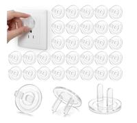 Hkfgdjdl 200Pcs Clear Socket Protector Outlet Plug Covers Replacement Guard For Electrical Socket Protections