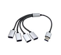 Hkfgdjdl 4 Port USB2.0 Extension Male To 4 Female Cable Power Adapter Converter USB2.0 Male to USB Female Splitter for Phone