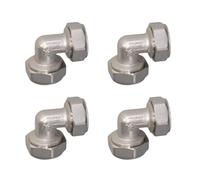 Hkfgdjdl 4Pcs 3/4inch Compression Air Line Tube Elbow 90 Degree Pipe Fitting Adapter Metal Pipe Fitting Adapter