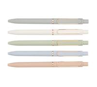 Hkfgdjdl 5Pcs 0.5mm Quiet Clicks Gel Pen Quick Drying Inks Smooth Writing For Study Office Exams with Comfortable Grip Design