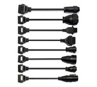 Hkfgdjdl 8x Adapter Cables Diagnostic Connector For Truck Engine Control Unit Programming Heavy Duty Vehicle Diagnostic Tool