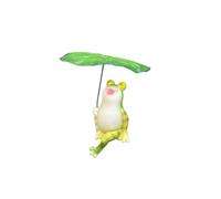 Hkfgdjdl Adorable Artistic Frogs Sculpture Figurine With Lotuses Leaf Suitable For Garden Yard Outdoor Aquariums Resin Decoration