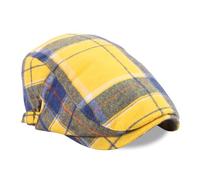 Hkfgdjdl British Vintage Checkered Cotton Berets Cap Unisex Design Fashion Hat For Casual Outfits And Outdoor Activities