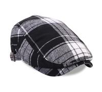Hkfgdjdl British Vintage Checkered Cotton Berets Cap Unisex Design Fashion Hat For Casual Outfits And Outdoor Activities