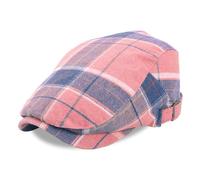 Hkfgdjdl British Vintage Checkered Cotton Berets Cap Unisex Design Fashion Hat For Casual Outfits And Outdoor Activities