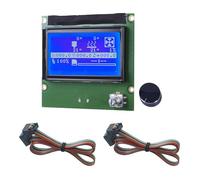 Hkfgdjdl Display Screen,Printer LCD Display Screen 12864 Blue Control Panel with Ribbon Cable for Printer Easy Installation