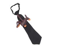 Hkfgdjdl Fun Dachshund Pattern Necktie Soft Polyester Fabric For Casual Gatherings And Family Bonding Experiences