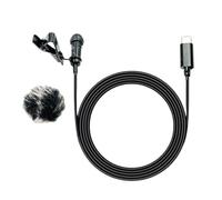 Hkfgdjdl Lapel Mic,ZJ030MR USB C Lavalier Lapel Microphone, Clip On Omnidirectional Condenser Mic 20Hz-16KHz Muffs Optional