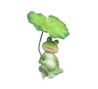 Hkfgdjdl Life Like Frogs Sculpture Holding Umbrella Resin Statue For Fishtank Garden Patios Outdoor Indoor Decoration