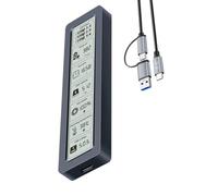 Hkfgdjdl NVMe HDDs Enclosure With Smartests Display Monitor Real Time Health Data Aluminum Heat Dissipation USB 3.2 10Gbps Type C