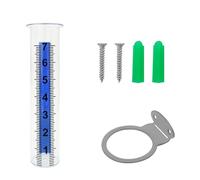 Hkfgdjdl Rain Gauge Outdoor 7inch Large Capacity Rain Gauge Replacement Tube with Stainless Steel Mounting Rack Holder Clear