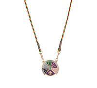 Hkfgdjdl Rotatable Tarot Coin Necklace Adjustable Chain Length Mystical Design Neckchain for Occult Enthusiasts and Lover