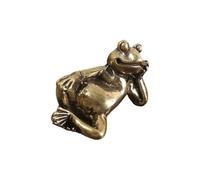 Hkfgdjdl Solid Brass Frogs Sculpture Handcrafted Home Office Decors Lucky Fortunes Symbol Animal Miniature Figurine Ornament