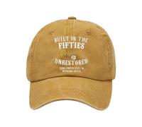 Hkfgdjdl Wash Cotton Baseball Cap with Adjustable Strap and Fifties Design for Comfortable Sun Protections All Season Headwear