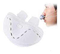 HKFGSHOP Electric Snore Stopper Devices, Anti Snoring Sleep Apnea Stop Snore Aid, Adjustable Wind Speed, Silicone Fixing Cover, Snoring Solution for Improving Snore and Sleep