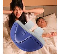 HKFGSHOP Electric Snore Stopper Devices, Anti Snoring Sleep Apnea Stop Snore Aid, Adjustable Wind Speed, Silicone Fixing Cover, Snoring Solution for Improving Snore and Sleep