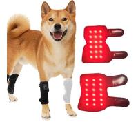 HKFGSHOP Pet Red Light Physical Therapy Pad, Wearable Calf Heating Pad, 1 Front Leg Band and 1 Rear Leg Band, with Timer and Controller, For Older Dogs and Cats with Muscle Pain