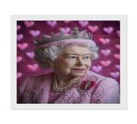 HKFLD 5D Diamond Paint Kits Full Drill, Queen Elizabeth，Crystal Rhinestone Diamond Embroidery Art Pictures, DIY Arts Craft Supply for Adults, Kids, Home, Wall Decor 40 * 50cm