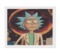 HKFLD 5D Diamond Painting Cat, Paint with Diamonds Art ，Rick and Morty, Full Drill Round Rhinestone Craft Canvas for Home Wall Decor 40 * 50cm