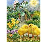 HKFLD 5D Diamond Painting，DIY Diamond Painting Garden Full Round Diamonds Embroidery for Living Room Home Decor 30 * 40cm