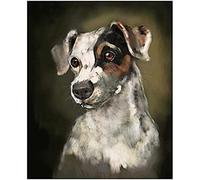 HKFLD 5D Diamond Painting Full Drill Rhinestone Embroidery Arts Jack Russell Terrier Dog Restaurant Wall Decoration 60 * 80CM