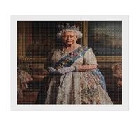 HKFLD 5D Diamond Painting Kit -Queen Elizabeth- - Adults - Unisex - Modern Style - All Seasons60*80cm