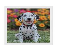 HKFLD Dalmatian 5D Diamond Art Kits for Adults,Diamond Painting Cross Stitch Kits,Full Drill Crystal Rhinestone Embroidery Pictures Arts Crafts for 30x40cm