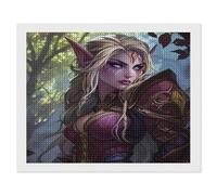 HKFLD Diamond Painting Kits for Adults, 5D DIY Diamond Art Kits for Beginners Round Full Drill Diamond Painting for Home Wall Decoration Gift World of Warcraft/ 30 * 40cm