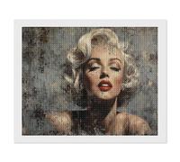 HKFLD Diamond Painting Kits for Adults，5D DIY Marilyn Monroe Diamond Art Kits for Beginners Round Full Drill Painting with Diamonds Gem Art and Crafts for Home Wall Decor Gift 40 * 50cm