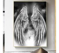 HKFLD Diamond Painting Kits for Adults, Angel Wings DIY Diamond Painting Kits 5D Full Drill Round Diamond Art Kits Paint by Numbers Painting Art for Indoor Décor30*40cm96D96