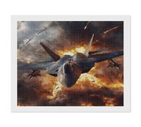 HKFLD Diamond Painting Kits for Adults, Fighter Plane .Diamond Art Kits for Adults 5D Colorful Diamond Art Painting 30 * 40cm