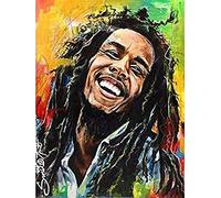HKFLD Diamond Painting Singer Bob Marley (Bob Marley) 5D Diamond Embroidery Home Sea Rhinestone Picture 6k355g40x50CM
