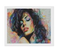 HKFLD DIY 5D Diamond Arts Painting Kits Full Drill, Amy Winehouse Crafts Pictures by Numbers,Diamond Canvas Painting Set for Adult and Children,Home Wall Decorations-40 * 50cm