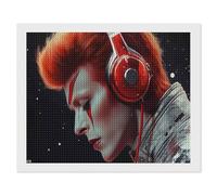 HKFLD DIY 5D Diamond Arts Painting Kits Full Drill, David Bowie Rock Singer Crafts Pictures by Numbers,Diamond Canvas Painting Set for Adult and Children,Home Wall Decorations-40 * 50cm