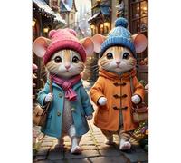 HKFLD DIY Diamond Painting Kit - City Walk Round - 30*40cm - Modern - For Kids & Adults - Non-Foldable