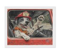 HKFLD Pack 5D Diamond Painting Kits, Full Drill Diamond Dalmatian, DIY Kids Adults Crystal Art Kits for Home Wall Decor 30x40cm