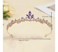 HKGYTRBN Bridal Crystal Crown Goddess Princess Wedding Headband for Women Elegant Performance Hair Accessories Birthday Gift 1pc