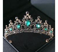 HKGYTRBN Wedding Hair Crystal Bridal Crown Silver Color Diadem Veil Wedding Hair Accessories Headpieces Head Jewelry