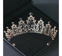 HKGYTRBN Wedding Hair Crystal Bridal Crown Silver Color Diadem Veil Wedding Hair Accessories Headpieces Head Jewelry
