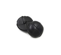 HKHKH Fashion Decorative Metal Buttons, 5pcs Genuine Leather Covered Buttons 15mm - 25mm Brown Black Leather Button For Coats Jacket Buttons(Black,25mm)