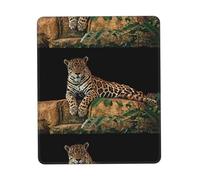 HKHLHLH African Wildlife Leopard On Rock Mouse Pad With Stitched Edge, Computer Mouse Mat With Non-Slip Rubber Base, Mouse Pads For Laptop
