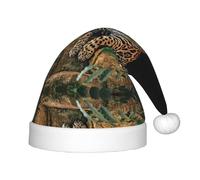 HKHLHLH African Wildlife Leopard On Rock Singing Santa Hat, Christmas Hat For Stage Performances And School Events, Birthday Hat Xmas Hat