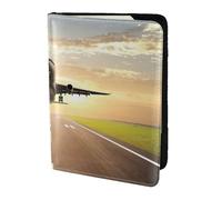 HKHLHLH Airplane Printing 5.5 Inch Passport Holder Case with Document Credit Card Organizer for Travel