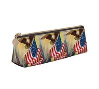 HKHLHLH American USA Flag Eagle Art Boys Girls Pencil Case for Kids,Multi-Function Pencils Pouch Pen Box for School Work Travel