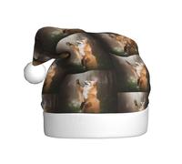 HKHLHLH Animal Fox Pattern Printing Christmas Hat Great For New Year Annual Ceremonies Festive Gatherings Party Caps Accessory