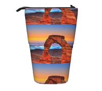 HKHLHLH Arches National Park Pencil Case Standing Pen Holder Telescopic Pouch Pop Up Cosmetics Bag,for Girls Boys Students