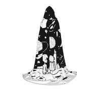 HKHLHLH Astronaut And Alien Witch Vampire Wizard Costume Hooded Cape For Teens Masquerade Ball Halloween Party Cosplay