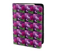 HKHLHLH Beautiful Purple Butterfly Floral Printing 5.5 Inch Passport Holder Case with Document Credit Card Organizer for Travel